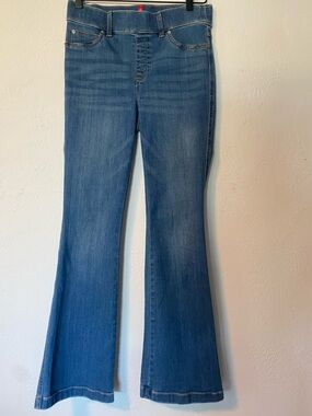 SPANX Blue Flare Jeans - Mid Wash Denim